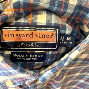 Boys Vineyard Vine Plaid Long Sleeve Button Down Shirt - Perfect Condition